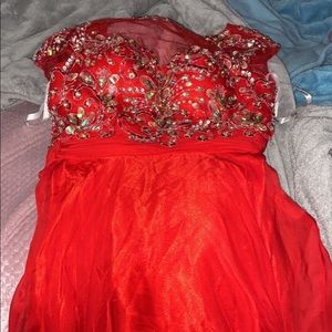 Red Sequin Prom dress